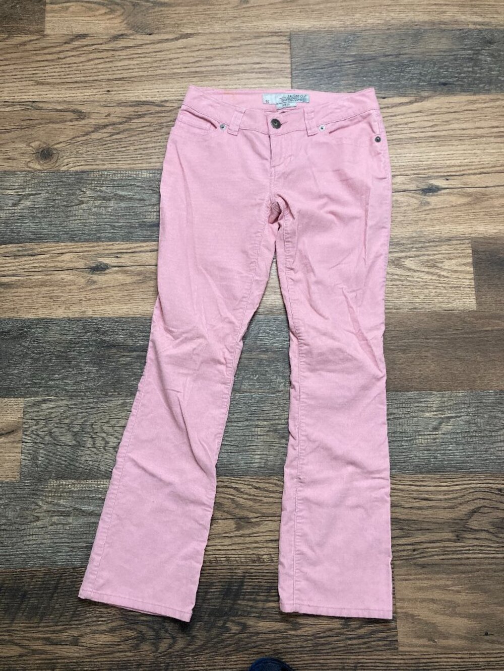 Guess Co Y2K Women's Pink Stretch Flare Bootcut Jeans Size 29 Made in Hong Kong